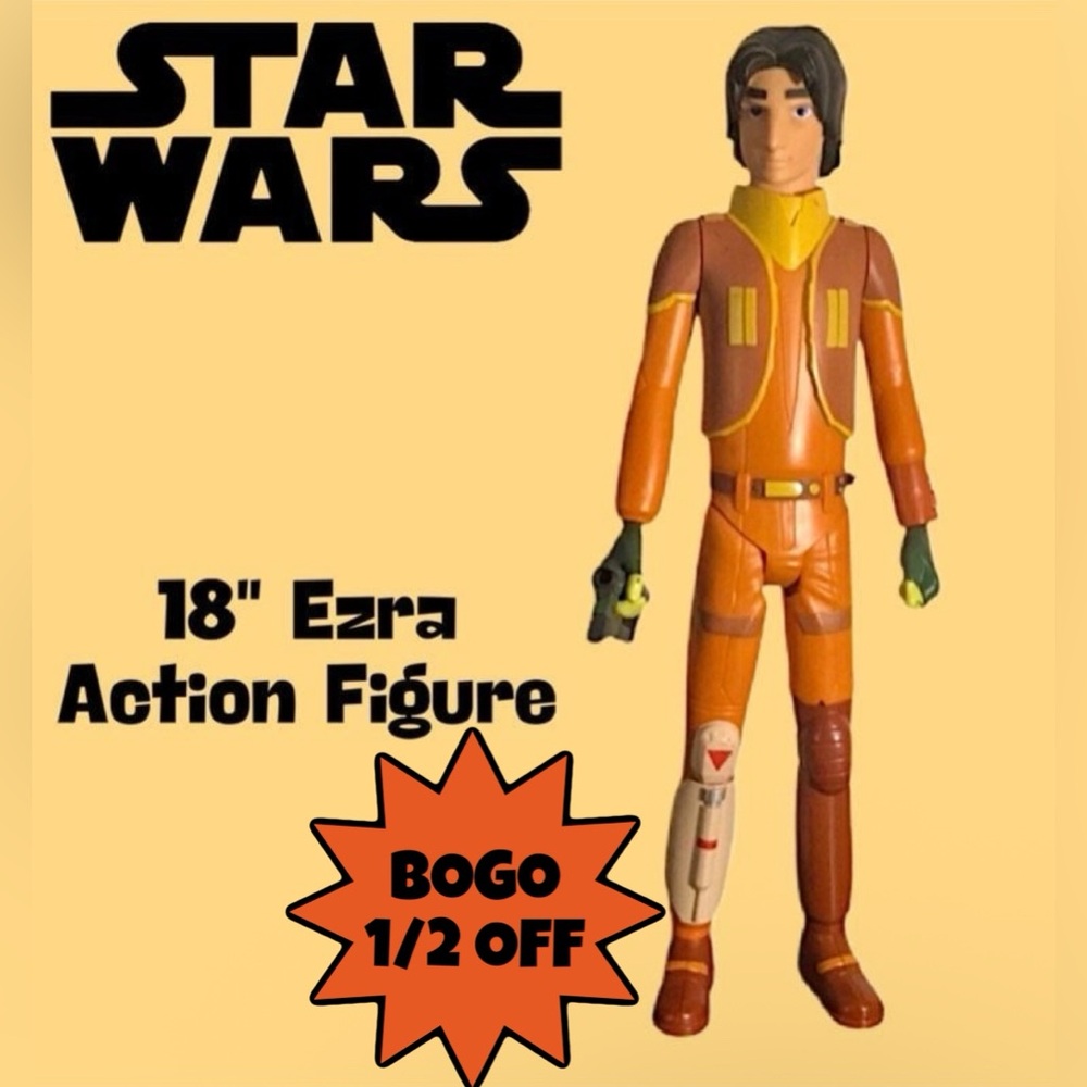 🎉{BOGO 1/2 OFF} • Star Wars 18" Ezra Action Figure